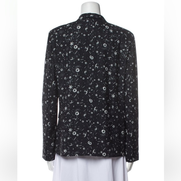 The Kooples Tattoo Print Black Crepe Blazer - Picture 4 of 16